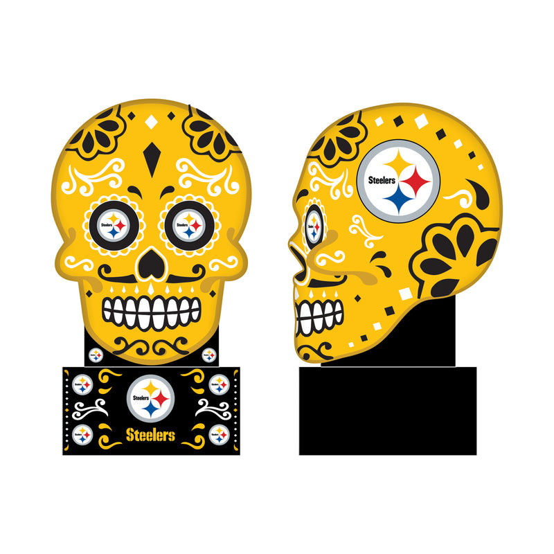 Pittsburgh Steelers, Sugar Skull Statue, Yellow