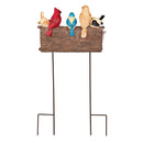 11"H Welcome Garden Stake, Birds on a Line