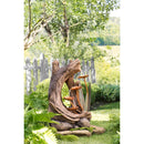 Realistic Indoor/Outdoor Woodland Stump Fountain with Metal Lily Pads,84g3428