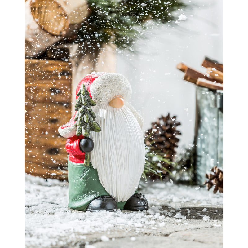 Evergreen Statuary,8"H Lumberjack Gnome Garden Statuary,5.51x4.53x8.27 Inches