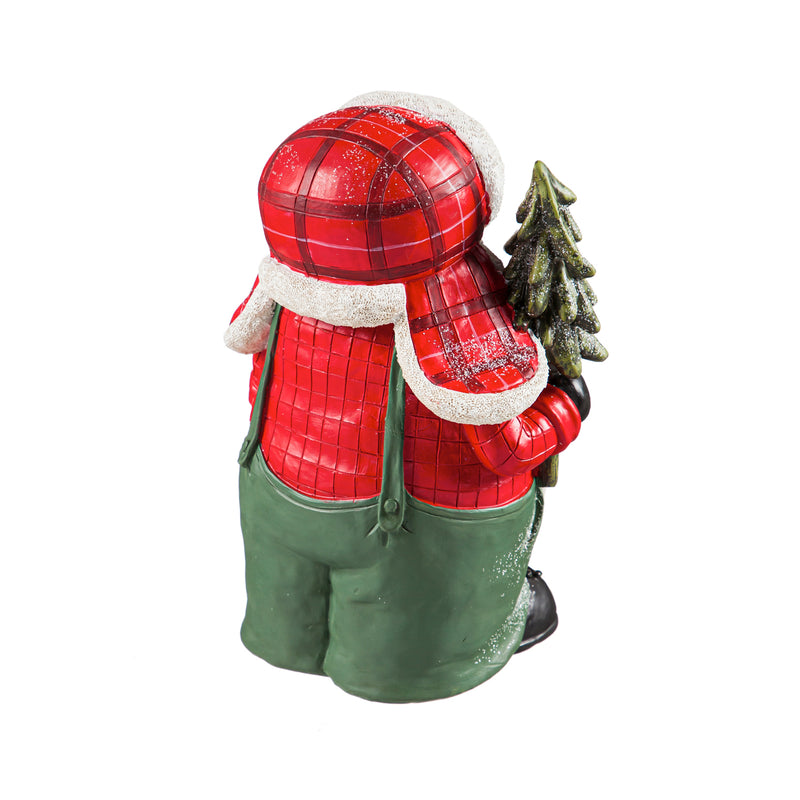 Evergreen Statuary,8"H Lumberjack Gnome Garden Statuary,5.51x4.53x8.27 Inches