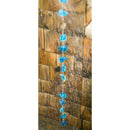 71"H Blue Glass Rain Chain,84g3764