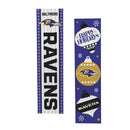 46" Double Sided Leaner, Baltimore Ravens, Christmas