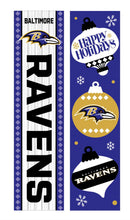 46" Double Sided Leaner, Baltimore Ravens, Christmas