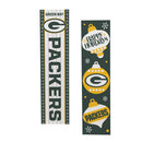 Green Bay Packers 46" Double Sided Leaner, Christmas