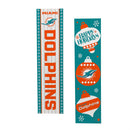 46" Double Sided Leaner, Miami Dolphins, Christmas