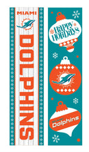 46" Double Sided Leaner, Miami Dolphins, Christmas
