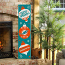 46" Double Sided Leaner, Miami Dolphins, Christmas
