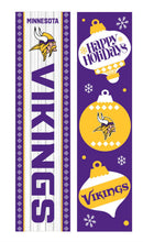 46" Double Sided Leaner, Minnesota Vikings, Christmas