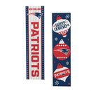 46" Double Sided Leaner, New England Patriots, Christmas