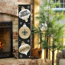 46" Double Sided Leaner, New Orleans Saints, Christmas