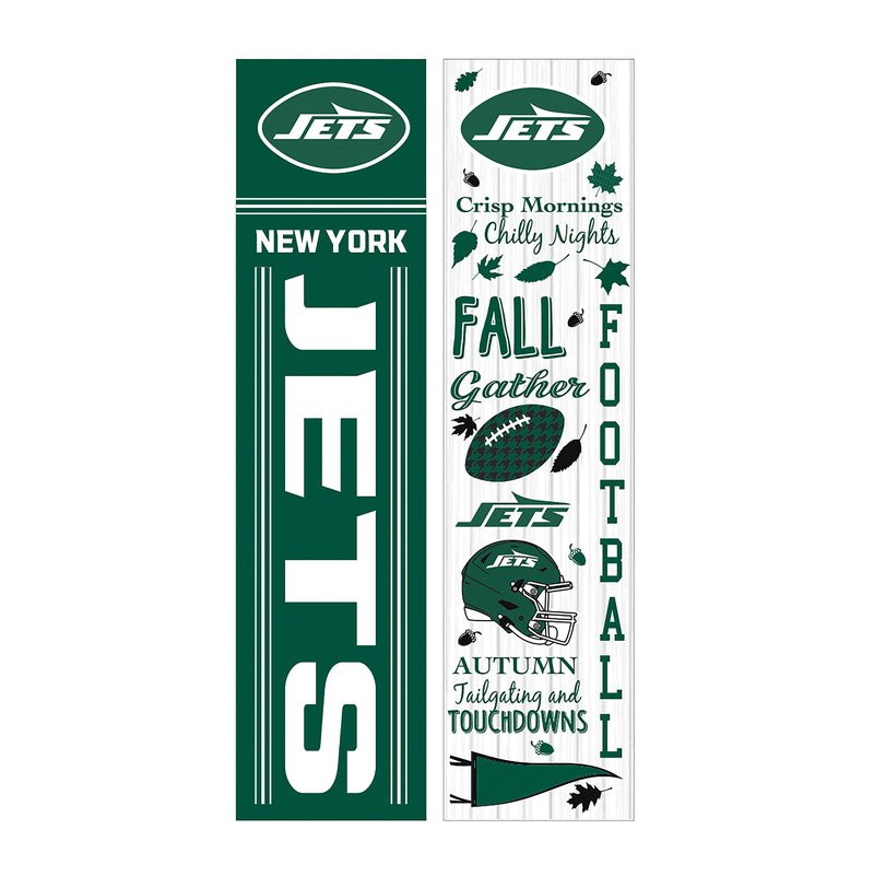 New York Jets Fall Seasonal Double Sided Large Leaner, 46"