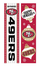 46" Double Sided Leaner, San Francisco 49ers, Christmas