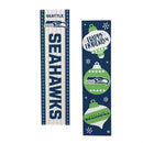 46" Double Sided Leaner, Seattle Seahawks, Christmas