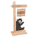 Welcome Bear Porch Décor with Hanging Sign and Lantern Hook