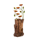 Stump fountain with Leaves & LED Light