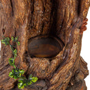 Stump fountain with Leaves & LED Light
