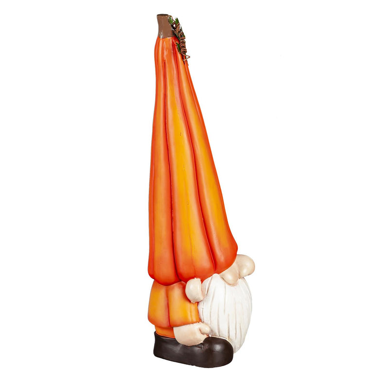 24"H Pumpkin Gnome Garden Statuary