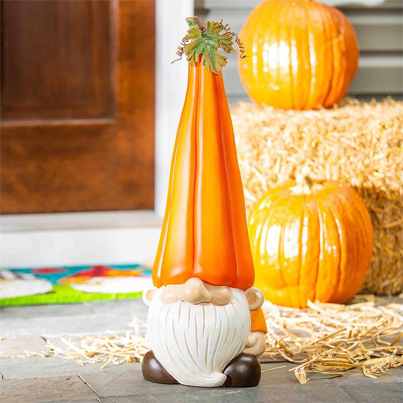 24"H Pumpkin Gnome Garden Statuary