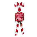 42"H Wooden Candy Cane Porch Décor