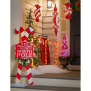 42"H Wooden Candy Cane Porch Décor