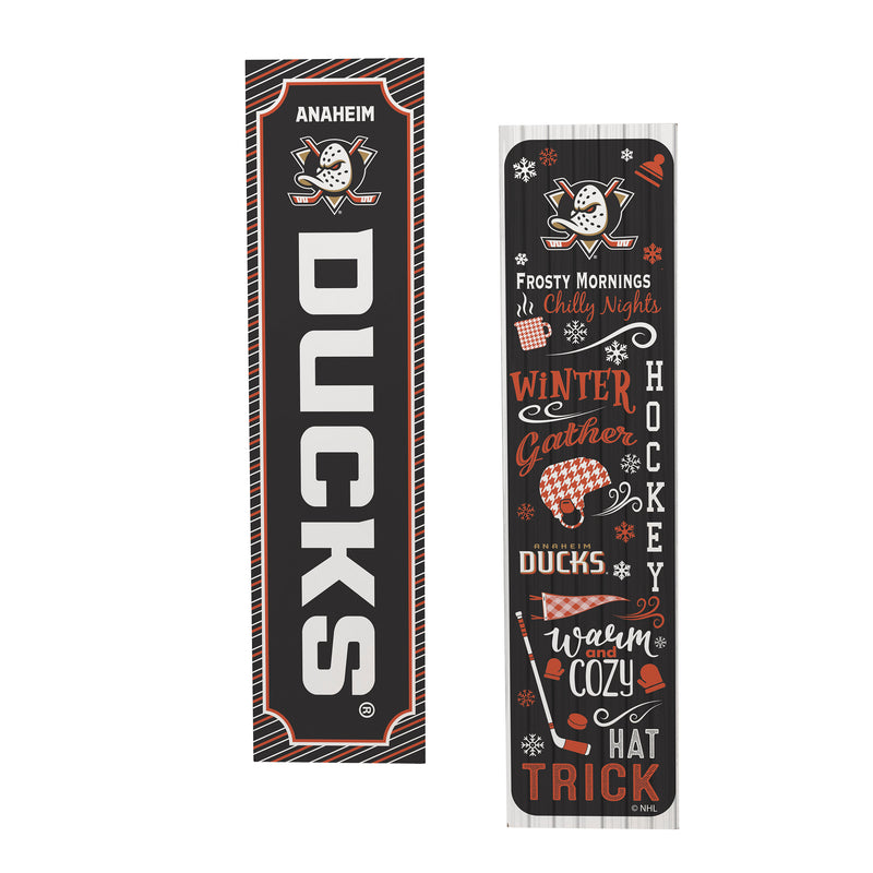 Anaheim Ducks Winter Seasonal Double Sided Large Leaner, 46"