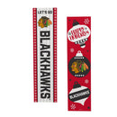 Chicago Blackhawks 46" Double Sided Leaner, Christmas