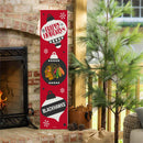Chicago Blackhawks 46" Double Sided Leaner, Christmas