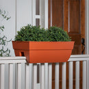 24" Railing Planter, Terra Cotta