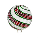 10" Mosaic Glass Gazing Ball, Red & Green Pattern