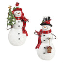 Snowman Friends With Cardinals Statue, 2 ASST
