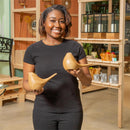 Wood Look Ceramic Bird Statue, Set of 2