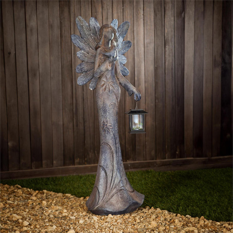 Angel Statue with Solar Lantern