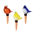 What She Shed Plant Support & Accessories, Glass & Terracotta, Glow-in-the-Dark Bird Watering Globe,