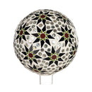10" Mosaic Glass Gazing Ball, Blue & Green Flowers