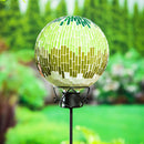 10" Mosaic Glass Gazing Ball, Bamboo Stalks