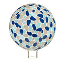 10" Mosaic Glass Gazing Ball, Blue Cobblestone