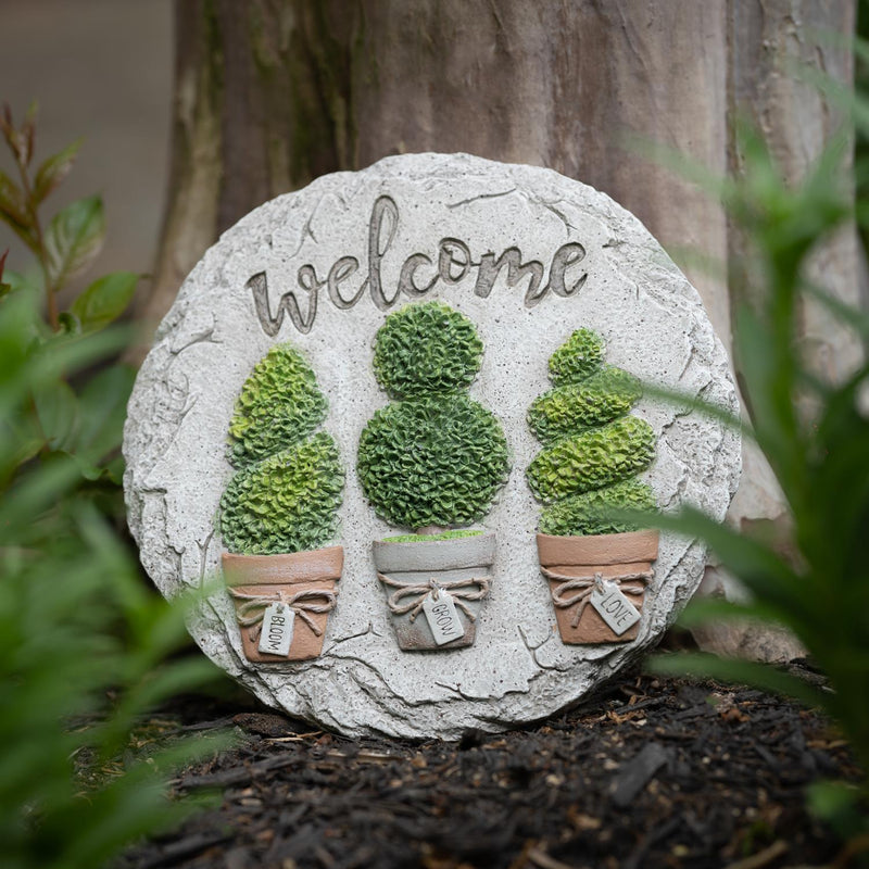Topiary Garden Stone, Welcome