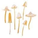 Metal Plant Accessory Sheet, Mushroom Variety, 7 PCS