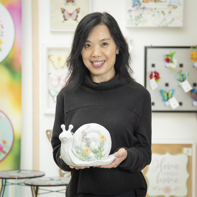 Carved Floral Statuary, Snail