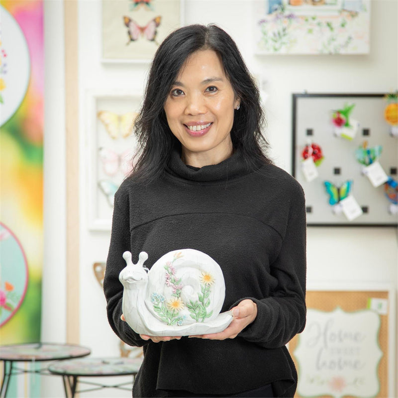 Carved Floral Statuary, Snail