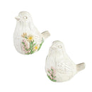 Carved Floral Statuary, Set of 2