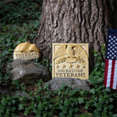Memorial Veterans Square Garden Stone With Icons