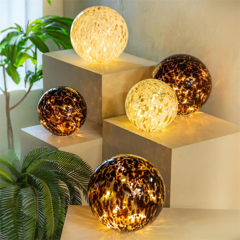 10" LED Art Glass Gazing Ball, Cheena