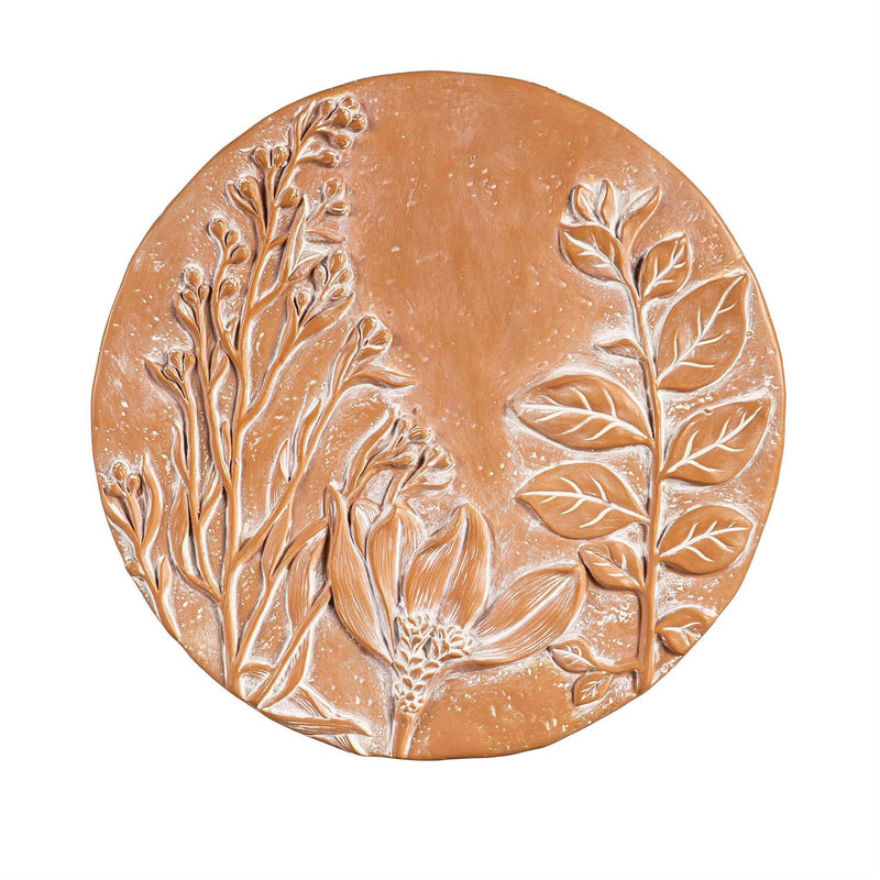 Terracotta Floral Round Stepping Stone