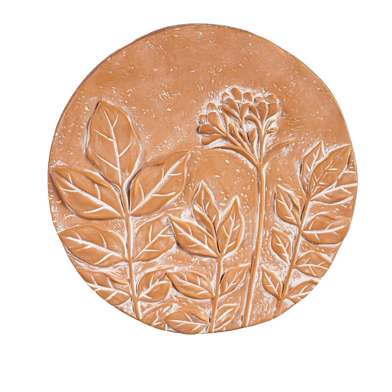 Terracotta Floral Round Stepping Stone