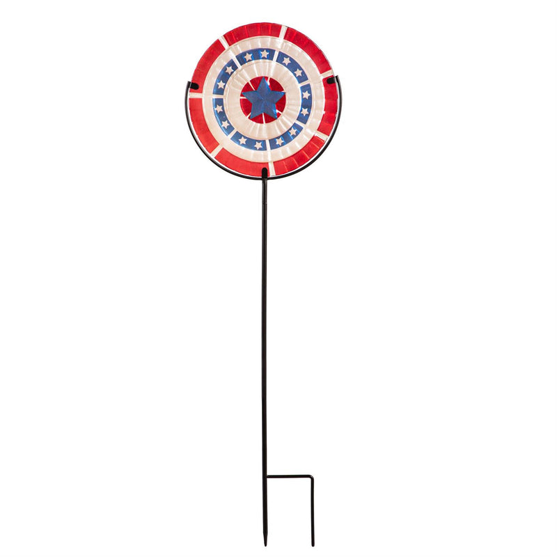 Patriotic Glass Garden Stake