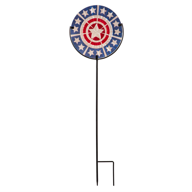Patriotic Glass Garden Stake