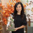 Evergreen Statuary,Forest Finds Squirrel With Chickadee Statue,9.25x7.09x14.96 Inches