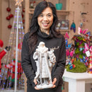 15"H Santa With Reindeer Statuary